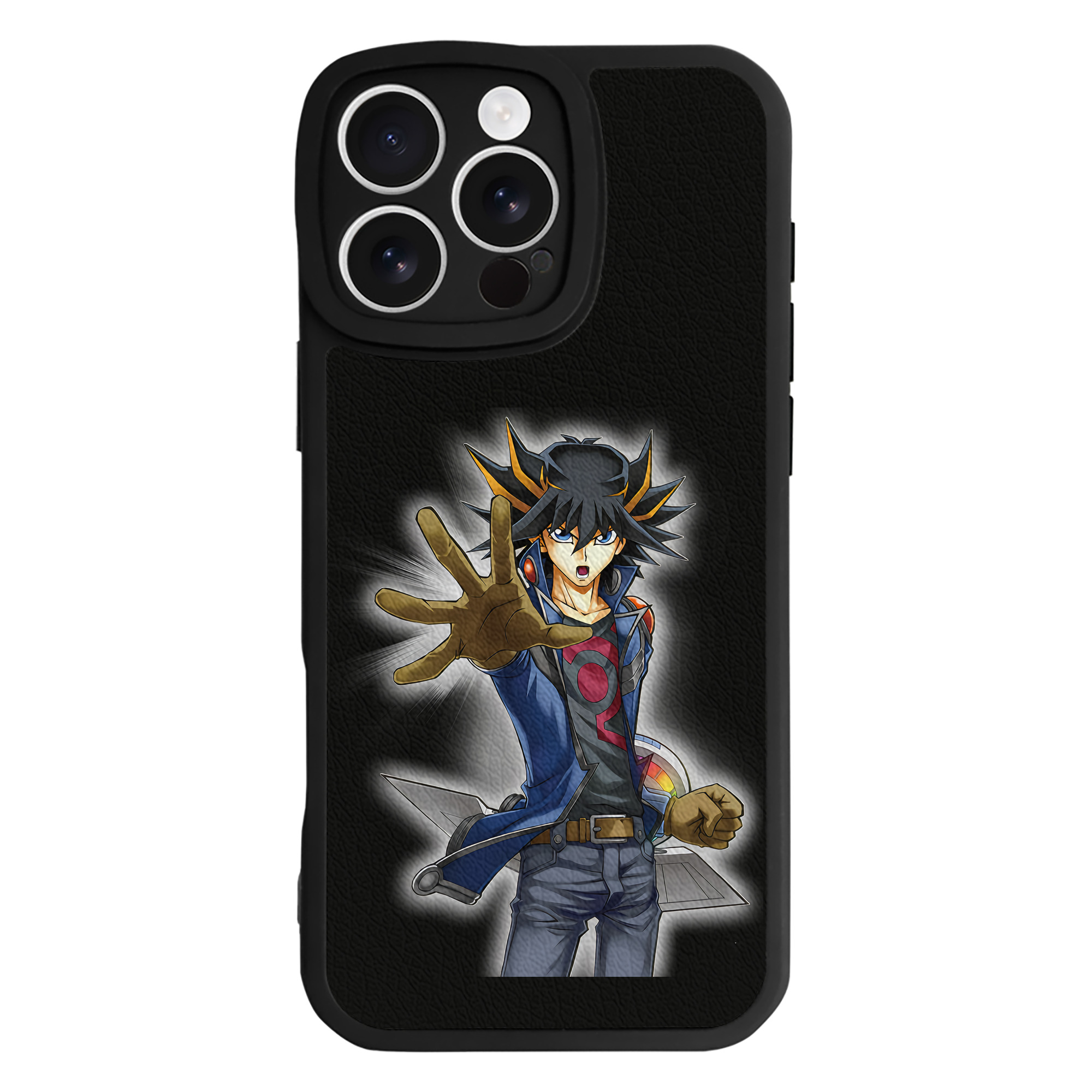 （画像用） 遊☆戯☆王 Yu-Gi-Oh! 【iPhone 16シリーズ対応】シリコンスマホケース（レザー調） 材質：シリコン